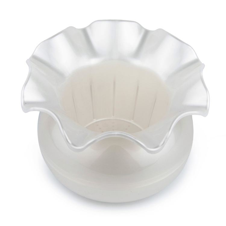 Горшок для фиалок Аленький цветочек  Белый перламутр Д15 по цене 