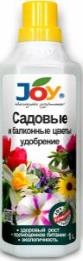 Удобрение органоминеральное жидкое Джой Садовые и балконные цветы 1л по цене 