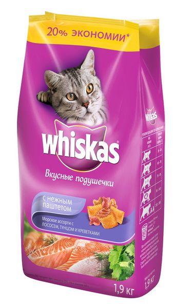 Вискас сухой корм для кошек Ozon