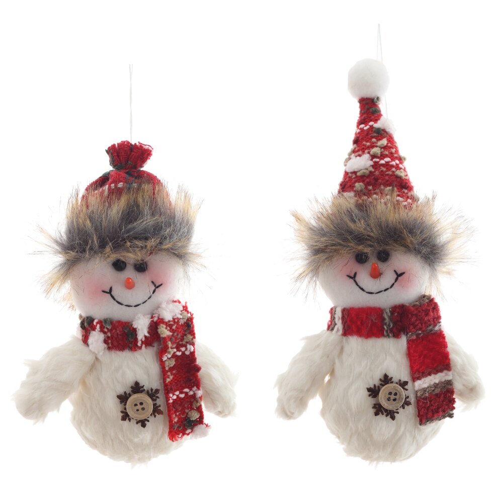 Фигурка Снеговик подвесной 10х6х19см 2в. арт.821871 по цене 
