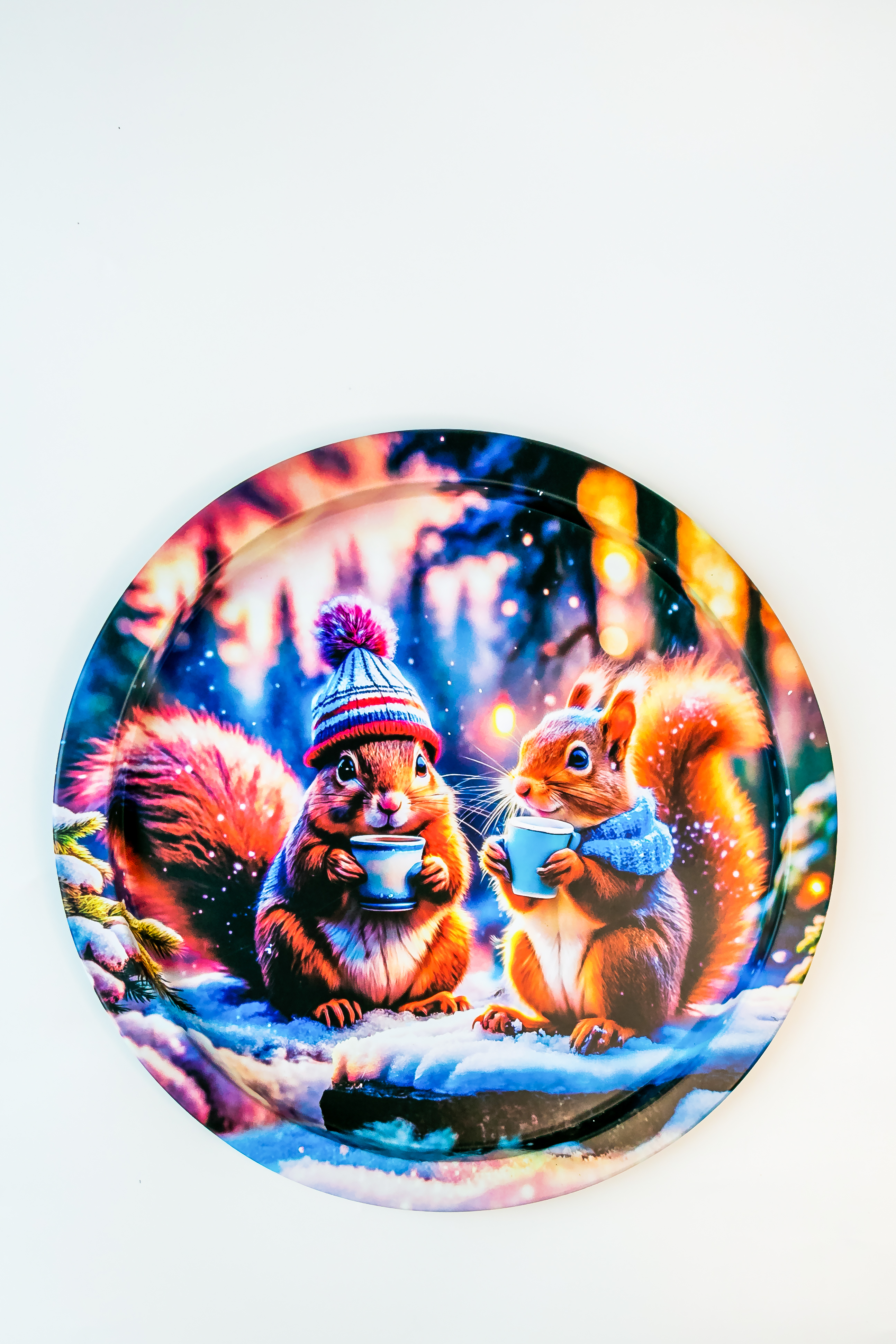 Поднос Бельчата 28,2х1,6см, металл арт.PD122 по цене 