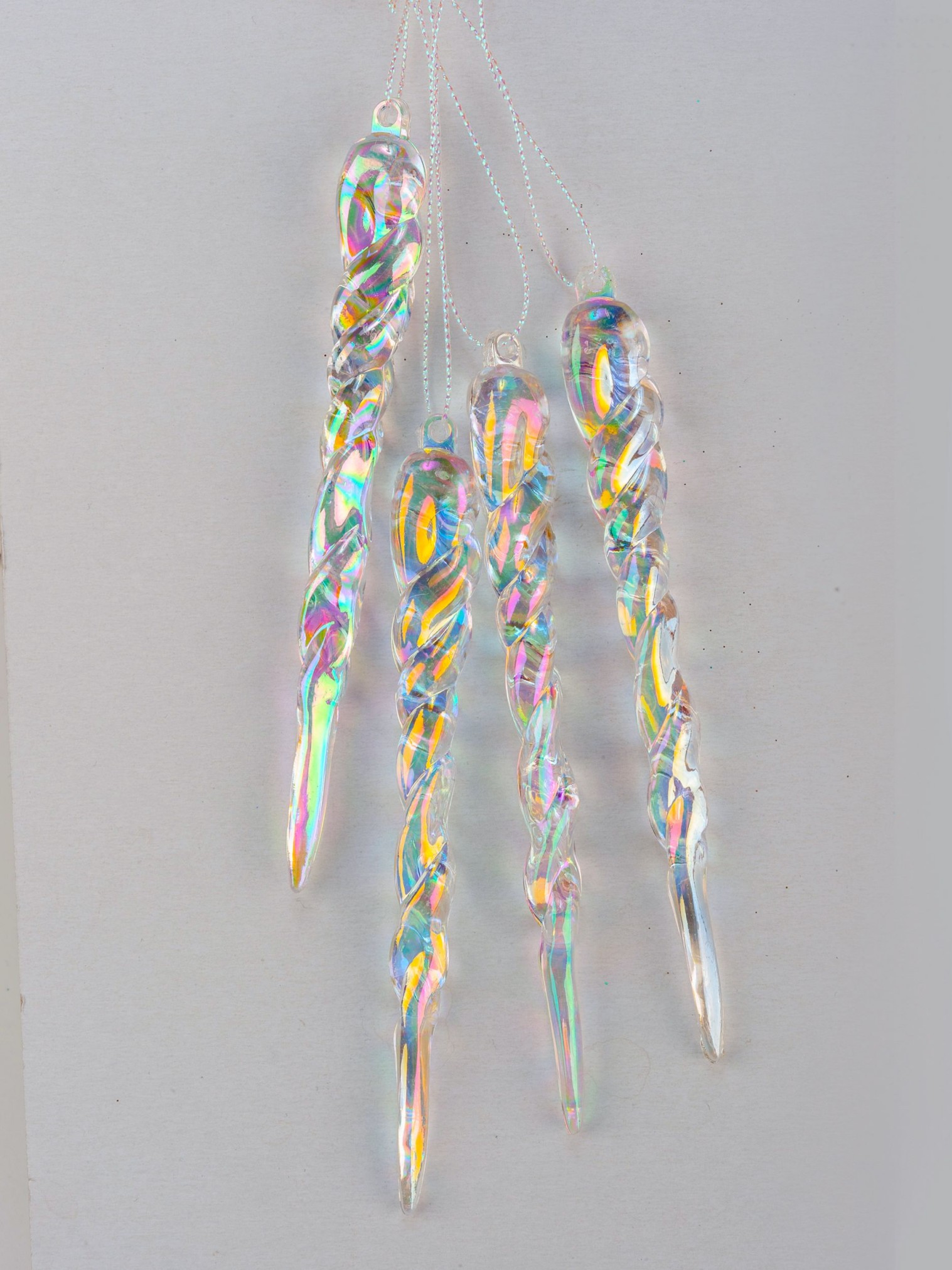 Украшение новогоднее Сосулька набор 4шт 1,2х0,8х12,1см арт.94851 по цене 