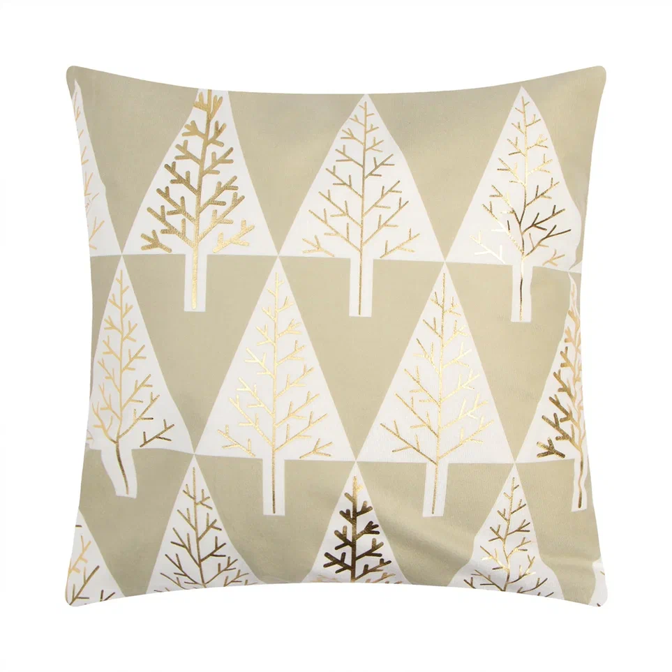 Чехол на подушку Этель Елочки 40х40см, полиэстер, велюр арт.9485441 по цене 