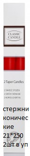 Свеча Стержень Коническая 21х250, 2шт/уп, бежевый по цене 