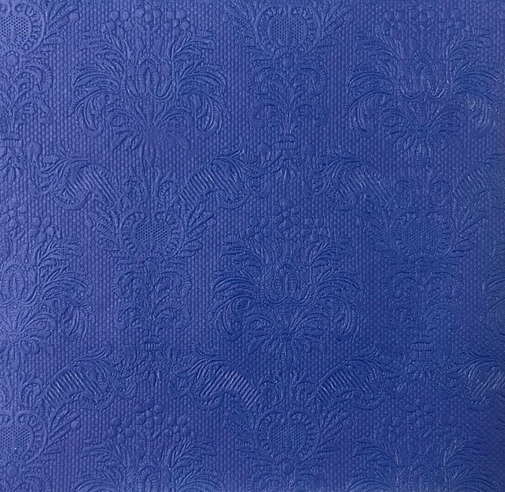 Салфетки бумажные Барокко Благородный синий 33х33см 3-х слойные 16л арт.57277 по цене 