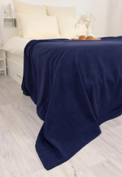 Плед флисовый Веллнесс синий 150х200см арт.WPL152-Blue по цене 