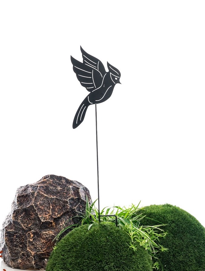 Фигура декоративная шпалера Птица, металл арт.202-001B по цене 