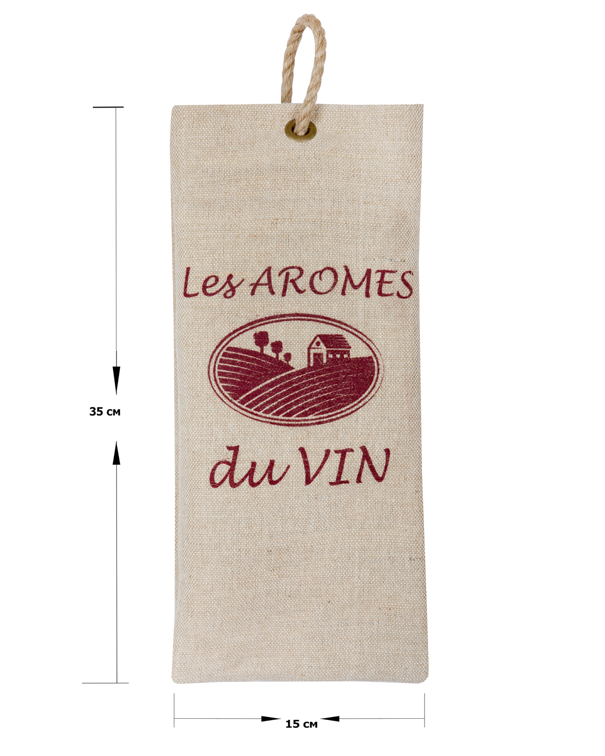 Сумка Виноделие для бутылки вина с ручкой 15х35см 750мл арт.223-15x35 по цене 