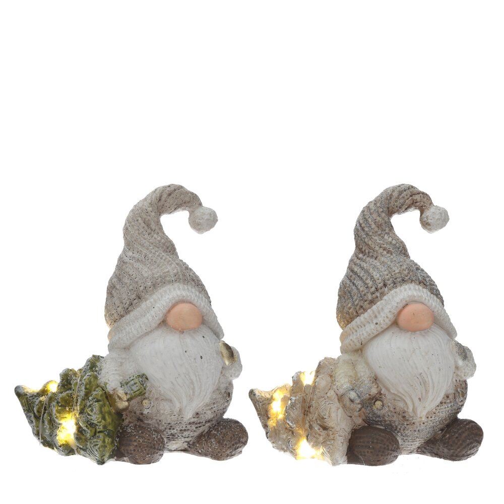 Фигурка декор Гном с подсветкой 13х9х17см 2в. арт.822533 по цене 