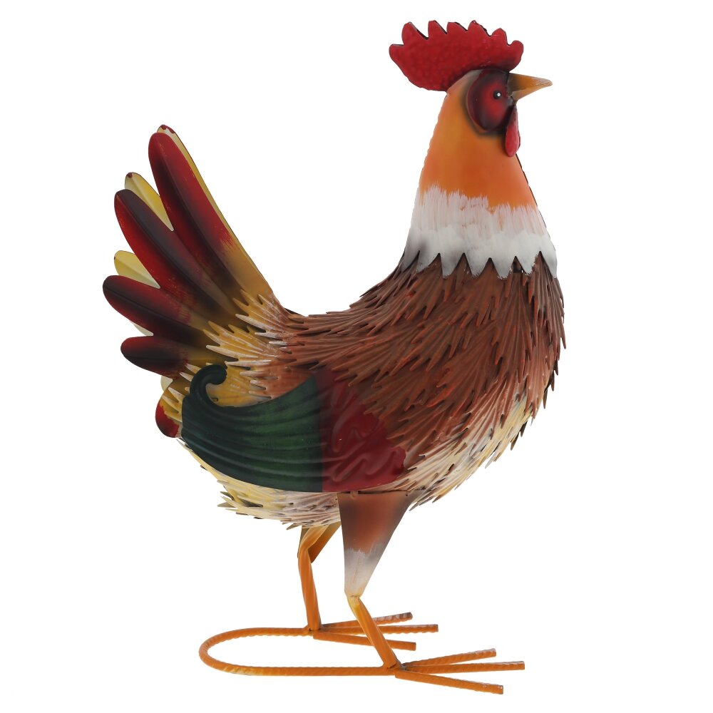 Фигура декоративная Курица 27х16х42см, металл арт.818613 по цене 