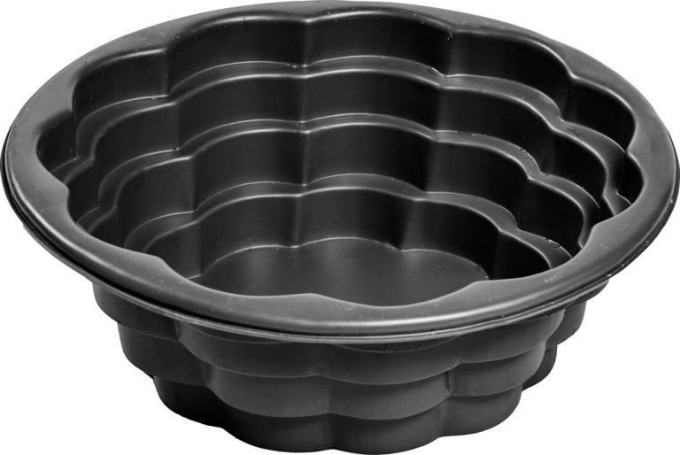 Кашпо Волна пластик черный 55см арт.560900110-40 по цене 