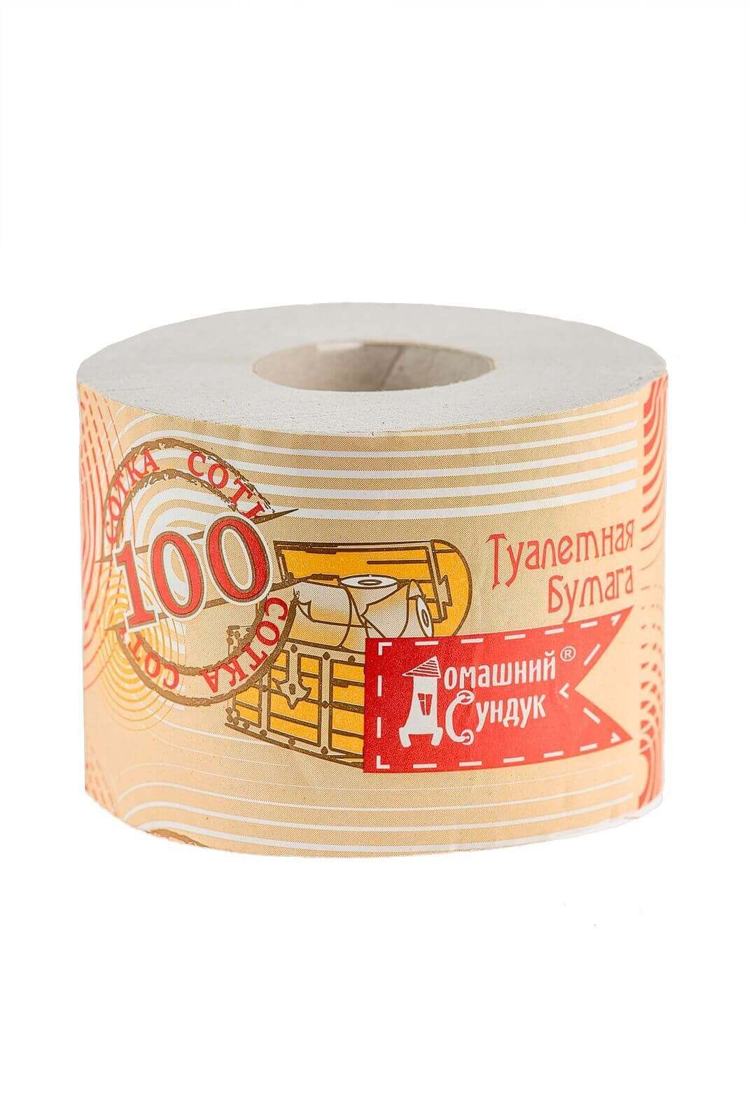 Бумага туалетная Домашний Сундук Сотка Втулка по цене 