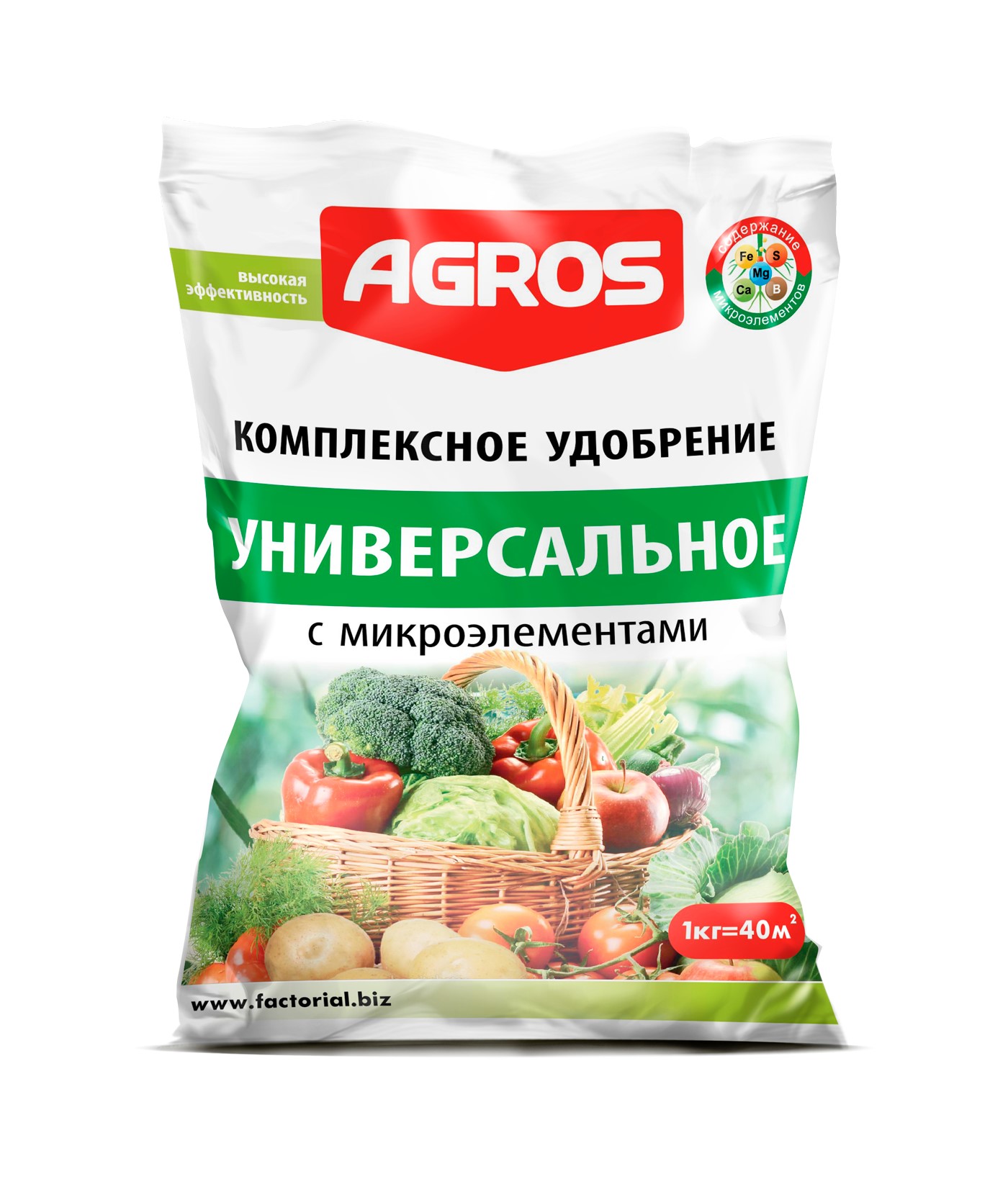 Удобрение Агрос универсальное с микроэлементами 1 кг по цене 