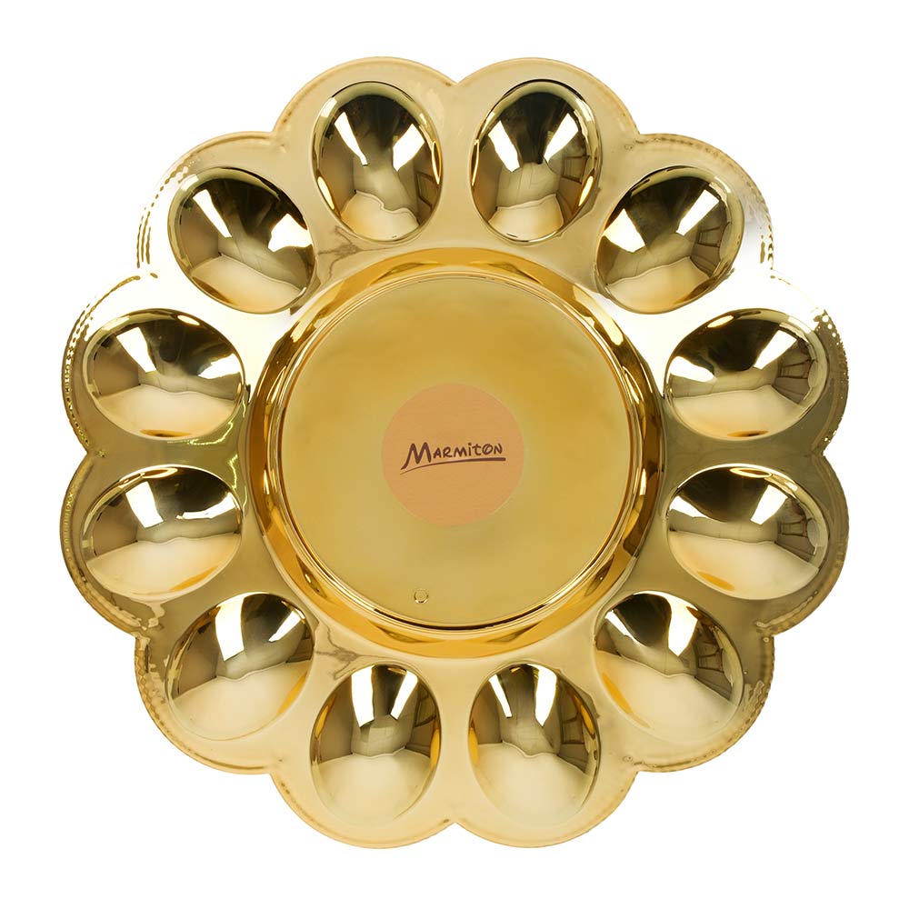 Блюдо для кулича на 12 яиц Мармитон Праздничное 24см, арт.17831 по цене 