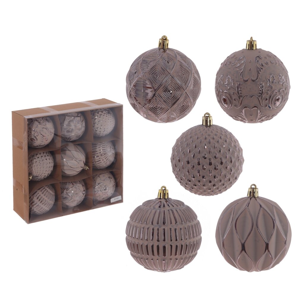 Украшение новогоднее Шар набор из 9-ти шт 7см арт.807924 по цене 