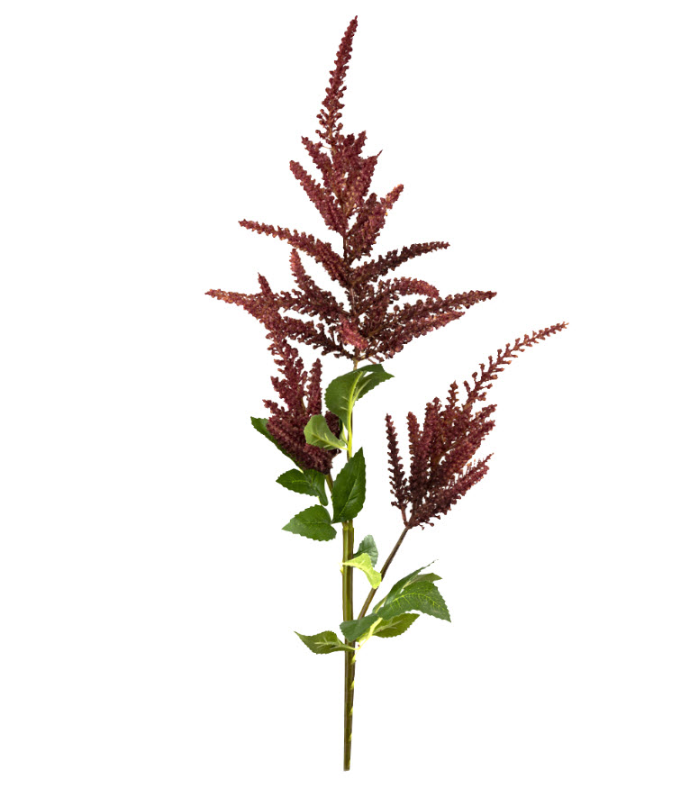 Цветок искусственный Астильба 93см, бордовый по цене 