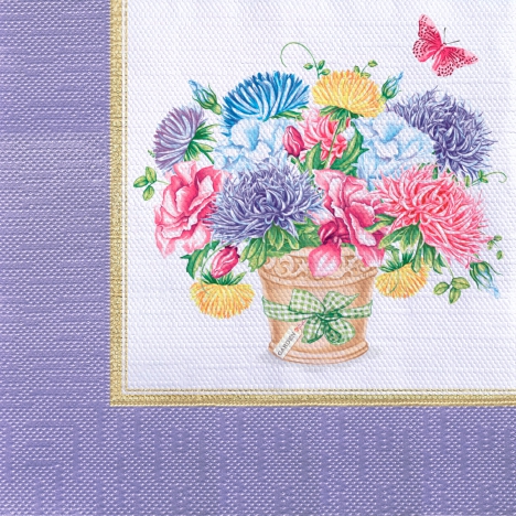 Салфетки бумажные Скатерть с камелиями 33х33см 3-х слойные 20л арт.25574 по цене 