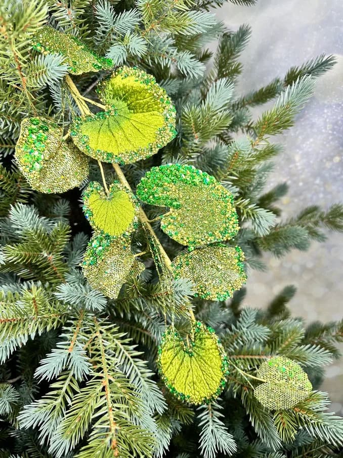 Веточка с овальными листьями 76см зеленый арт.86692 по цене 