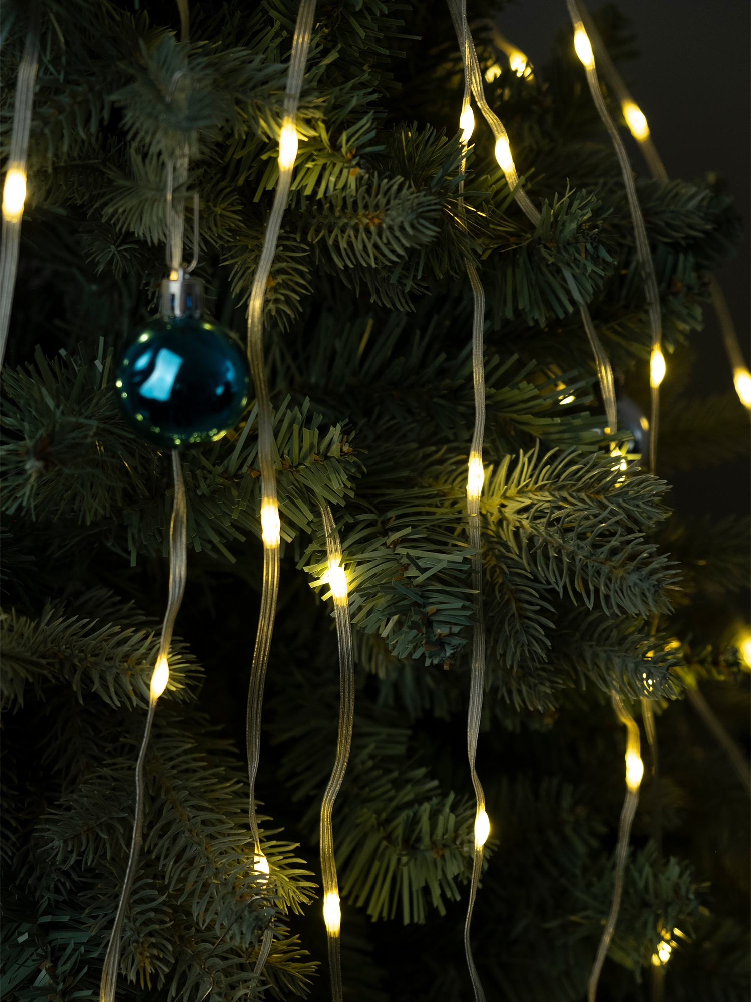 Электрогирлянда Лучи Водопад 160LED теплый белый 8 нитей по 2м, 8 режимов по цене 