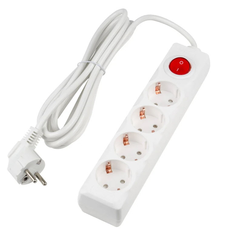 Удлинитель Юниель S-GCU4-3B вайт UL-00010022 3м 4 розетки по цене 