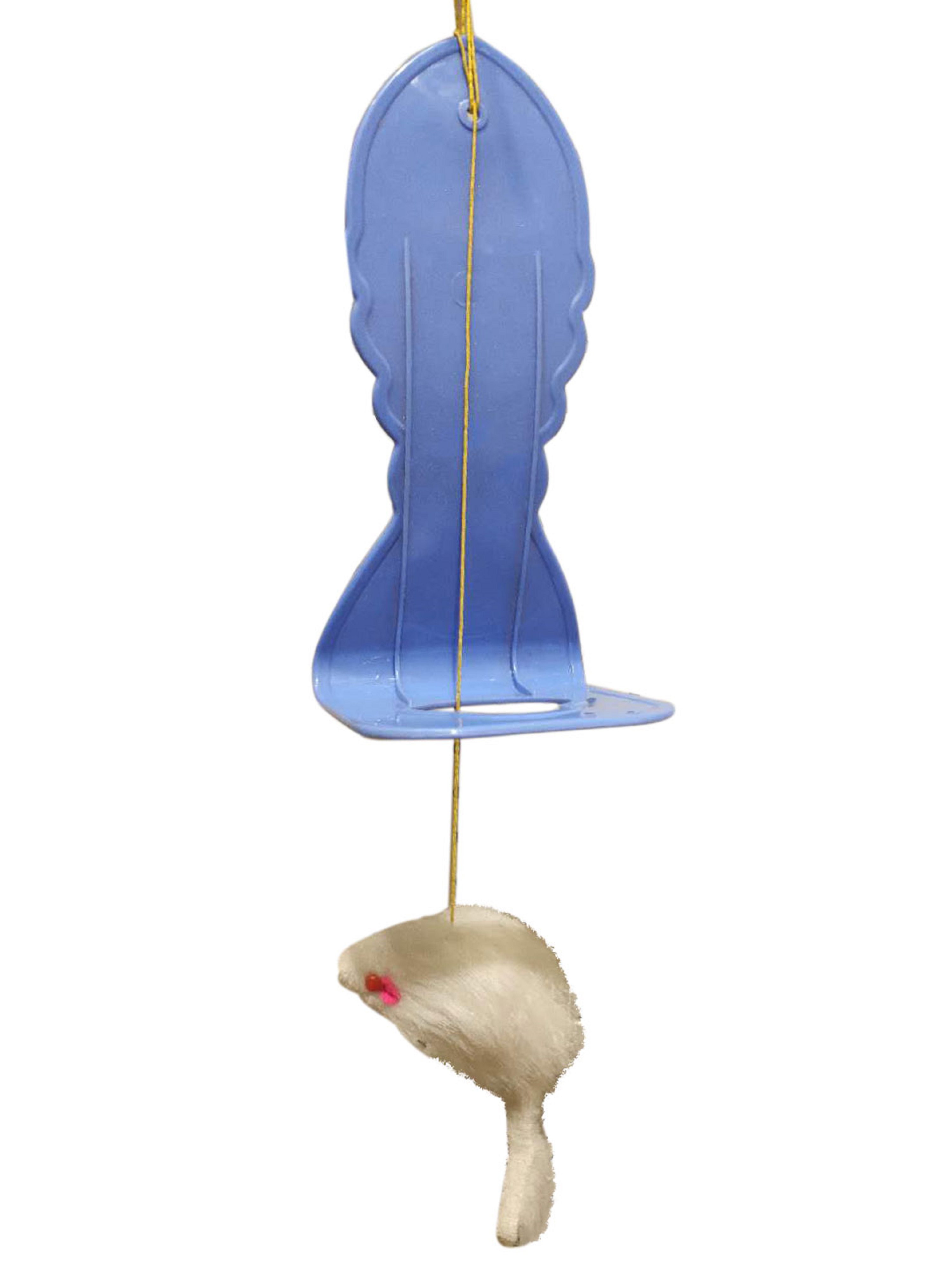 Игрушка для кошек Поиграй со мной, 26x12x12 см, голубой по цене 