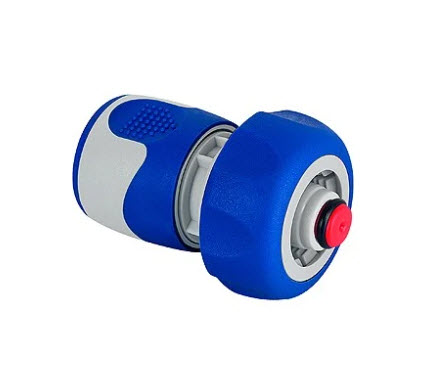 Соединитель (коннектор) с аквастопом для шланга 19 мм (3/4), пластик, TPR по цене 