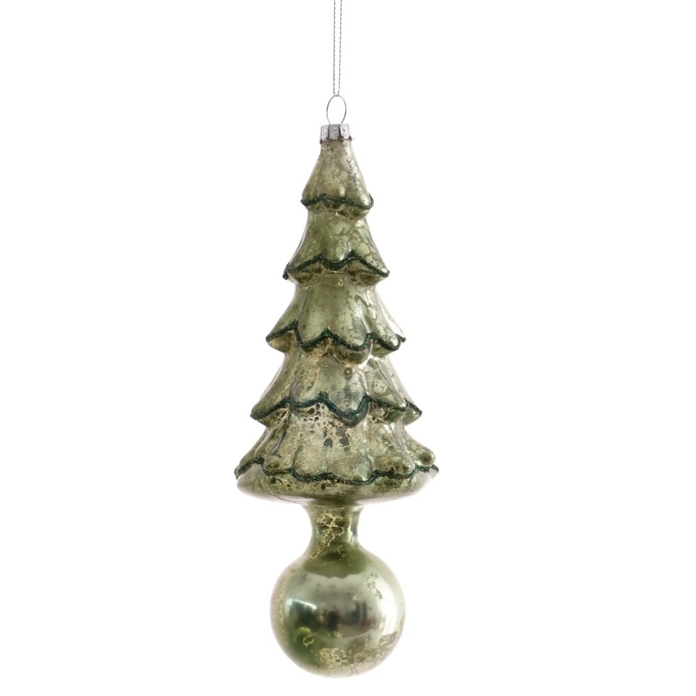 Украшение новогоднее Елка 6,5х6,5х19см, стекло арт.805703 по цене 