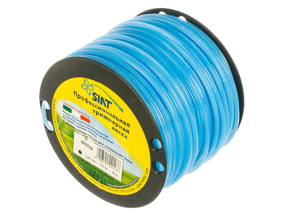 Леска для триммера 3.0мм Звезда 70м (бобина) Siat 303228 по цене 