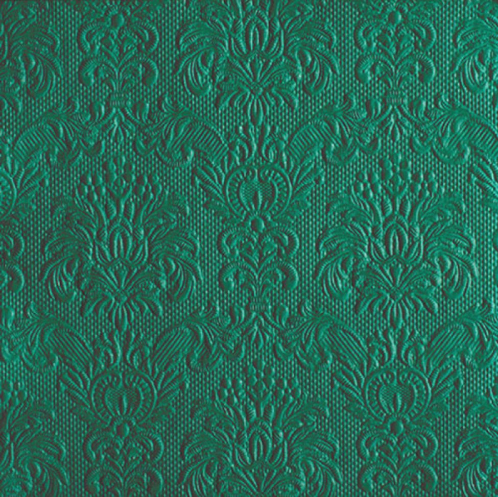 Салфетки бумажные Барокко Темно-зеленый 33х33см 3-х слойные 16л арт.37552 по цене 
