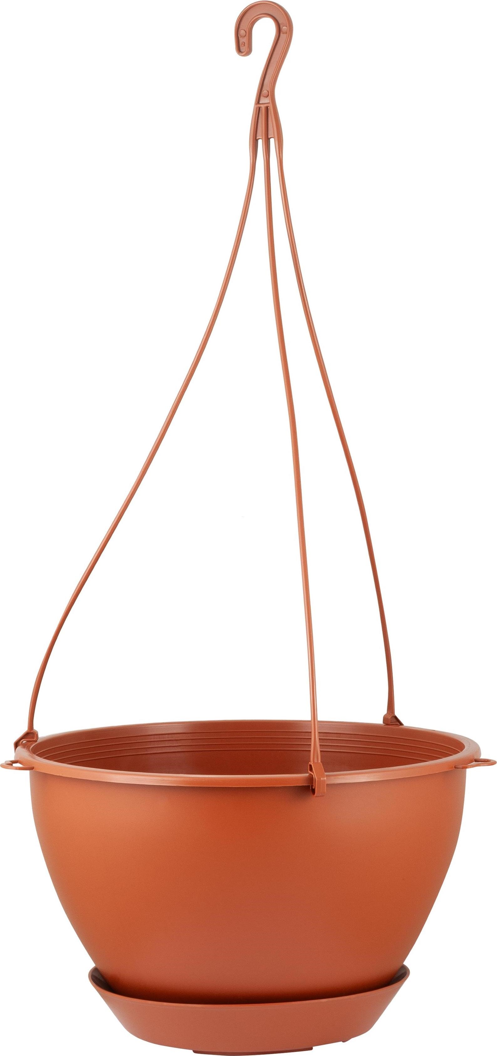 Горшок подвесной c поддоном ИнГрин Афина 4,5л, терракотовый по цене 