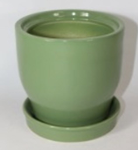 Горшок Крокус №2 16,5х11см 1,7л зеленый, керамика арт.10005545 по цене 