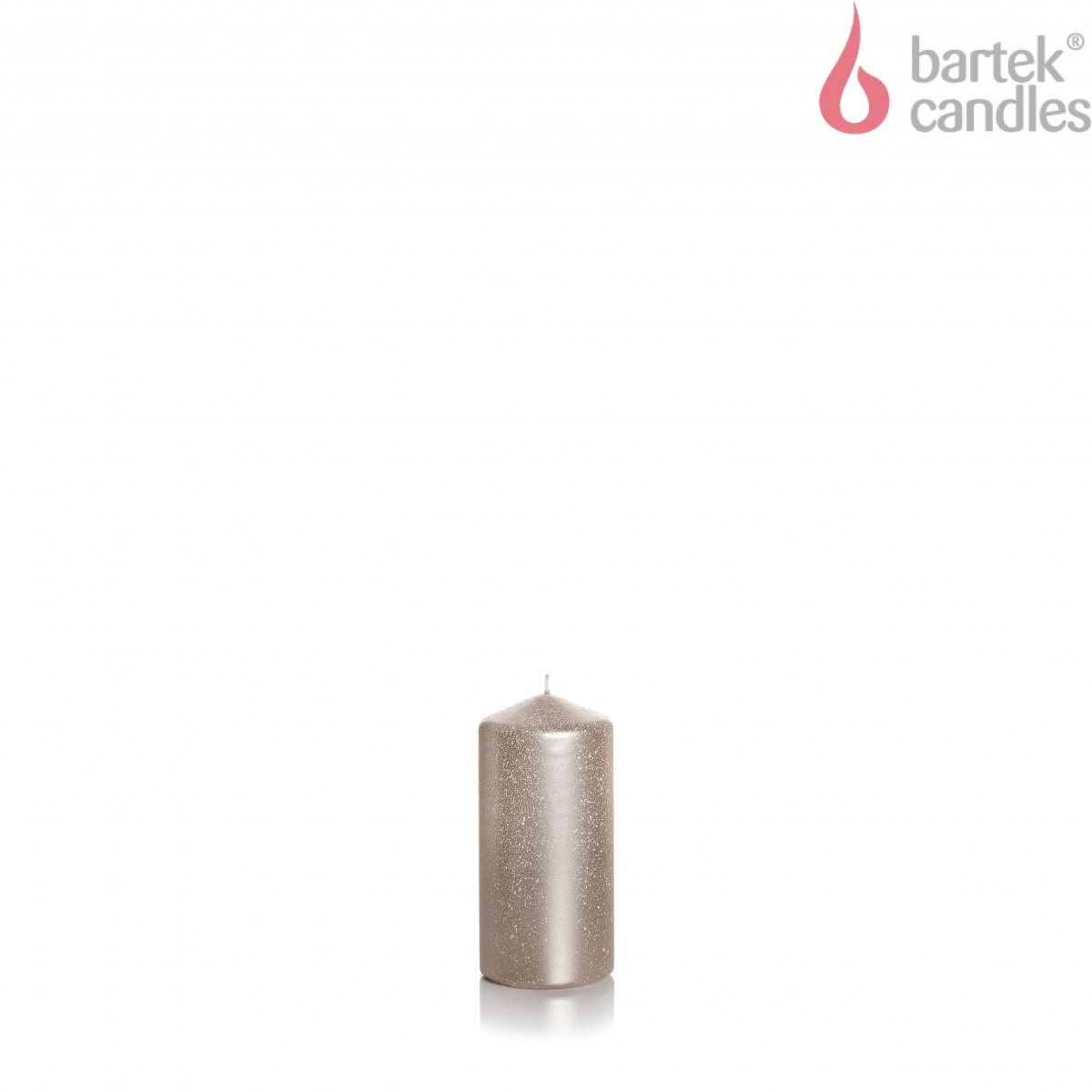 Свеча Колонна Мерцание и Яркость капучино металлик 5х10см по цене 