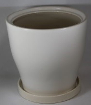 Горшок Крокус №1 22,5х14см 4л белый глянец, керамика арт.10005538 по цене 