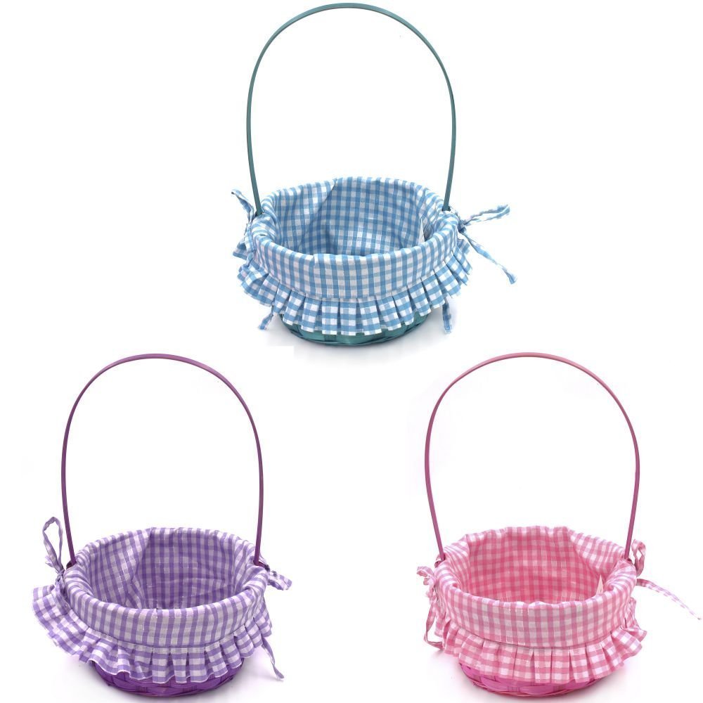 Корзинка плетеная Весеннее небо в асс. 21х21х31см, 3в. по цене 