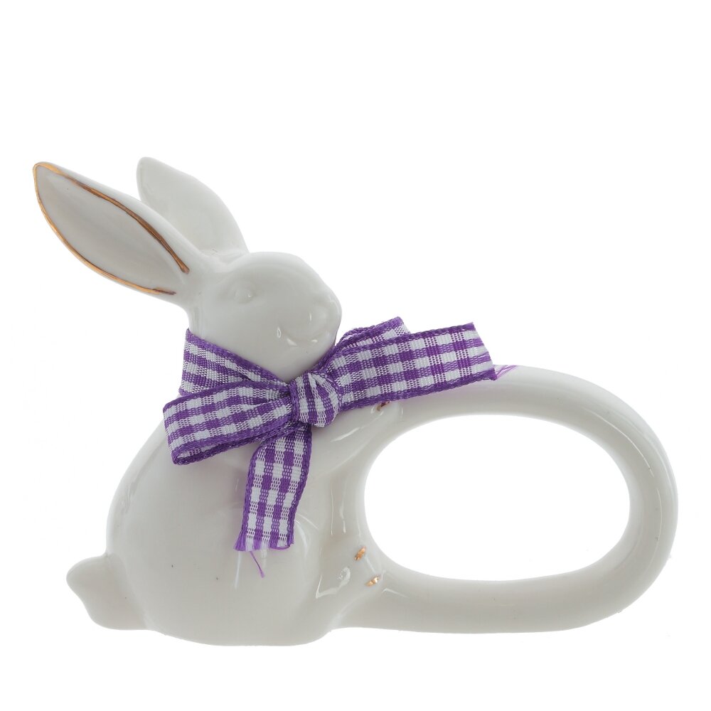 Держатель для салфетки Заяц 10x5x7см, фарфор арт.816101 по цене 