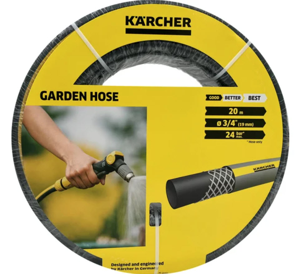 Шланг садовый армированный ПВХ 3/4 20м 24бар Karcher арт.9.739-668.0 по цене 