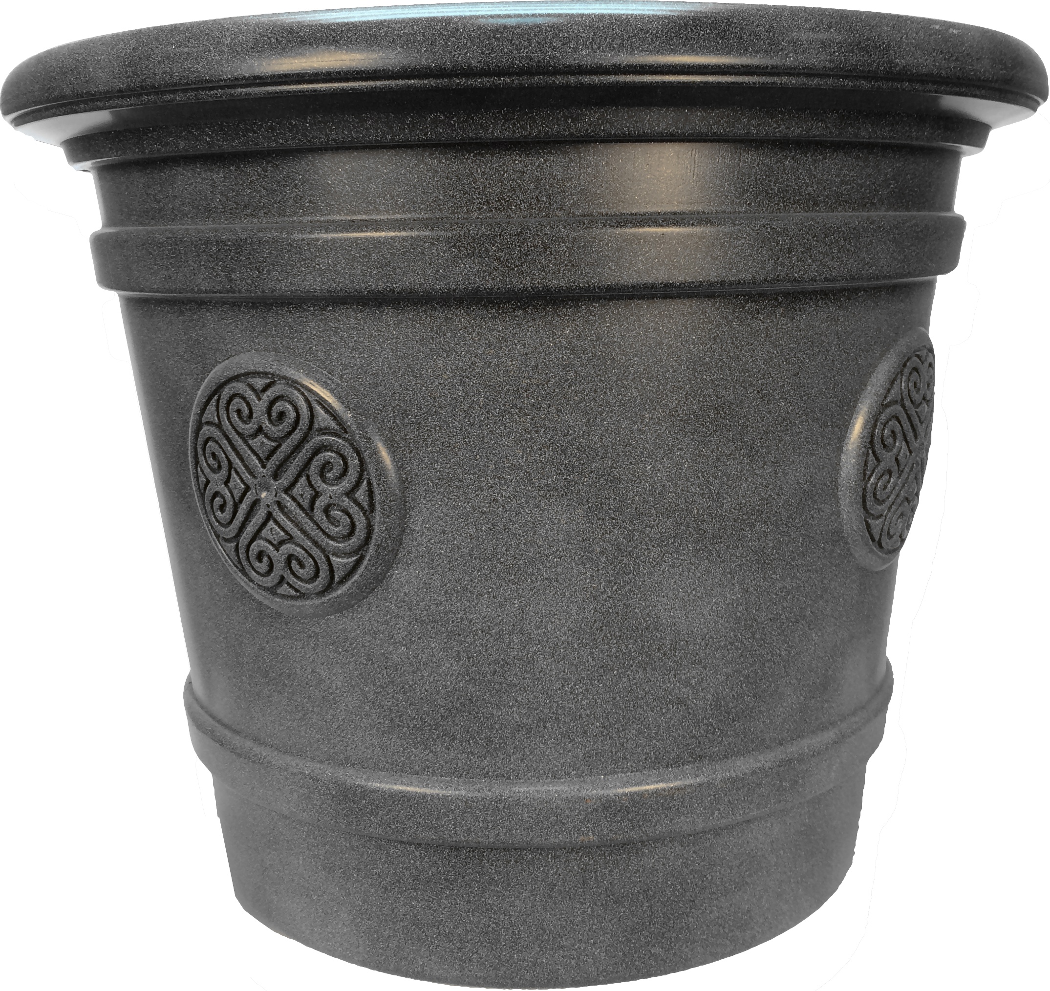 Горшок-кашпо для цветов Медаллион 50см 40л Графит арт.Е81-8 по цене 