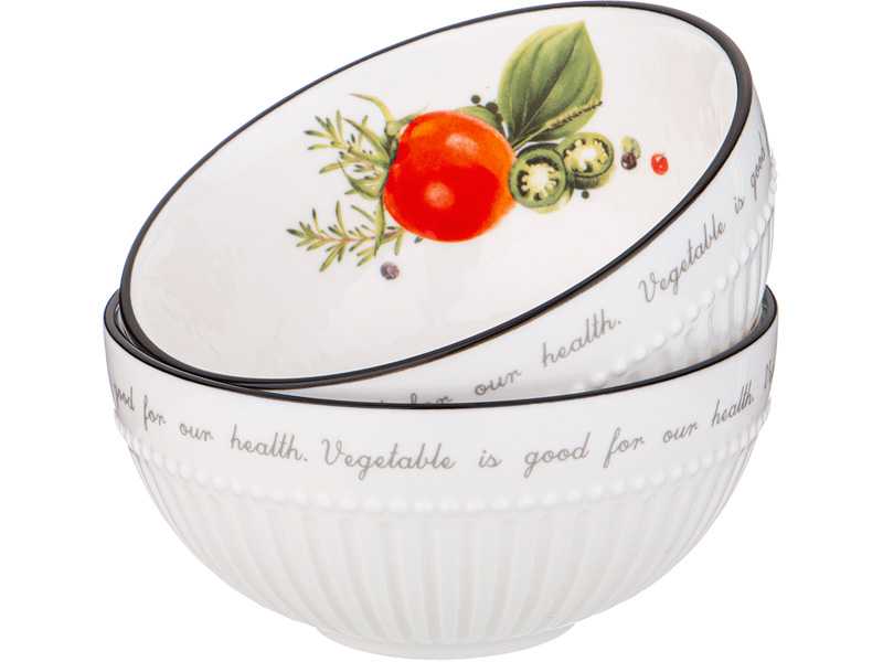 Набор салатников Лефард Кухонные страсти 2шт 350мл, фарфор арт.189-476 по цене 