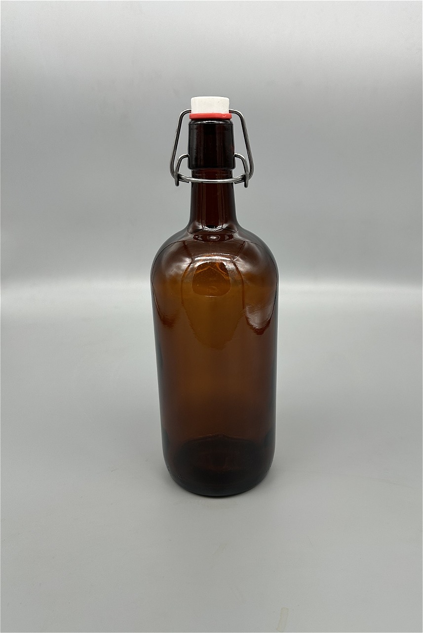 Комплект бутылок БУГЕЛЬ 1л коричневый с пробкой 6шт по цене 