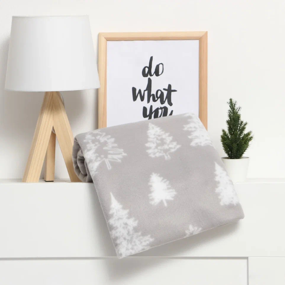 Плед Экономь и Я Елочки 150х180см, полиэстер арт.9518110 по цене 