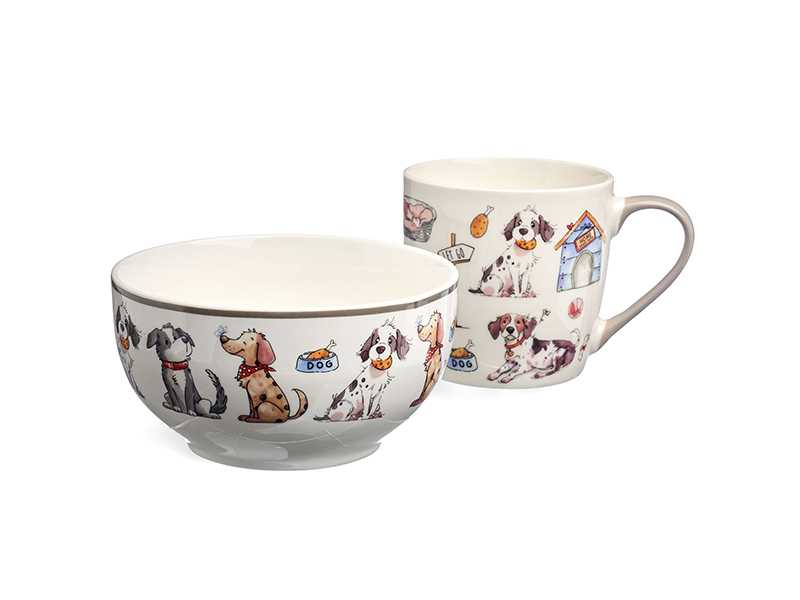 Набор для завтрака Лефард Собаки 2предмета, фарфор арт.260-1055 по цене 