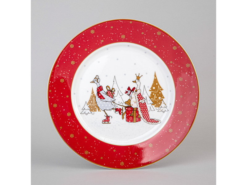 Тарелка обеденная Лефард Семейное Рождество 25см, фарфор арт.425-119 по цене 