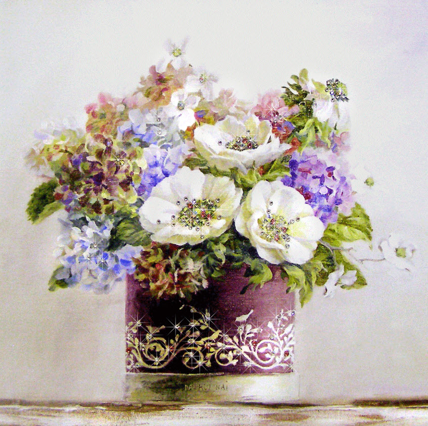 Картина - репродукция Букет садовых цветов №1 30х30см арт.8Л0387 по цене 