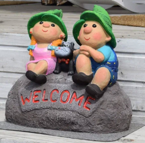 Фигура садовая Гороховые человечки 38х22х36см полистоун арт.ФФ207 по цене 