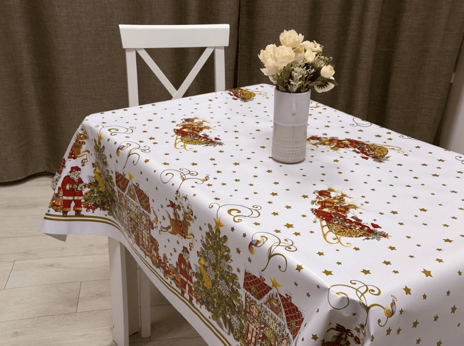 Клеенка Счастливого Рождества 140см, ПВХ арт.14306 по цене 