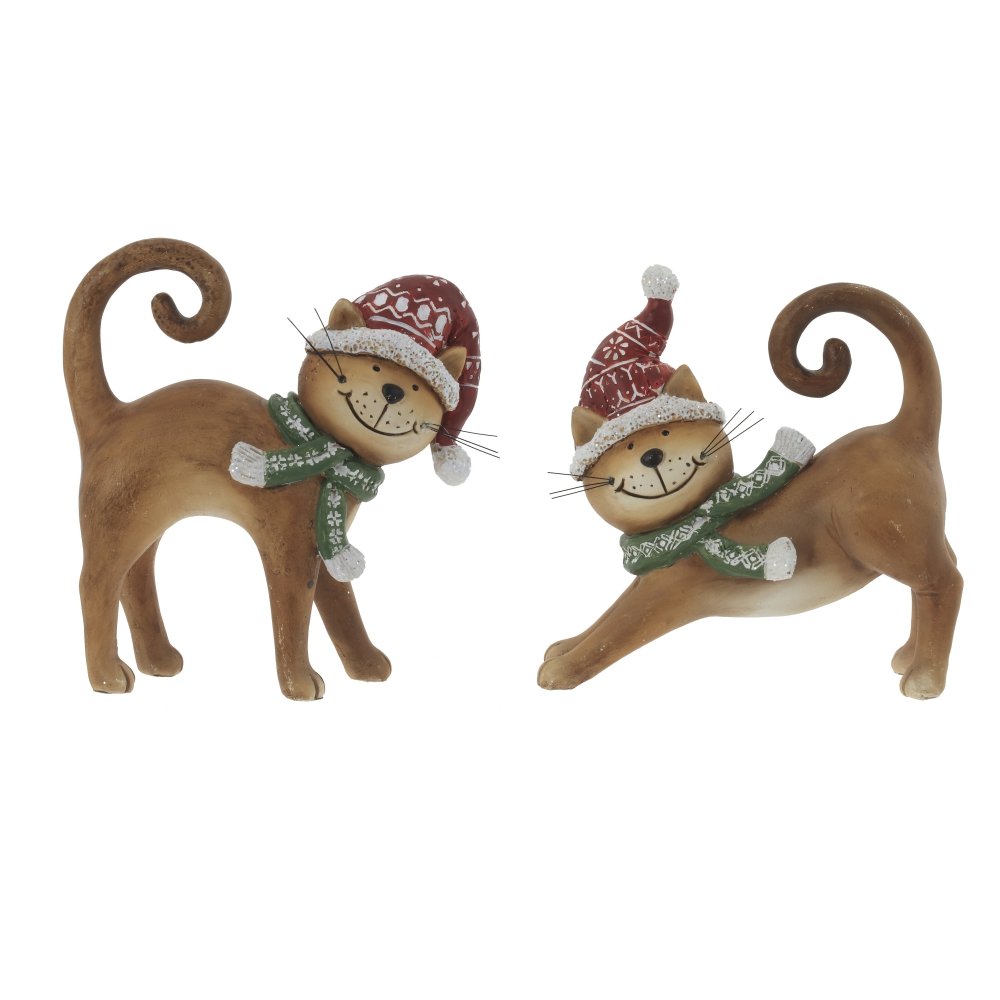 Фигурка декоративная Кошка в позе 13х5,5х15см 2в по цене 