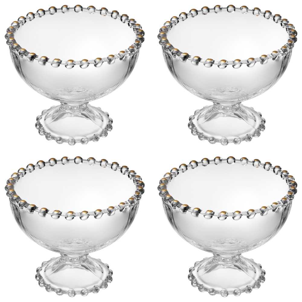 Набор креманок Золотой шарм 4шт 11x8,5см, стекло арт.345-504 по цене 