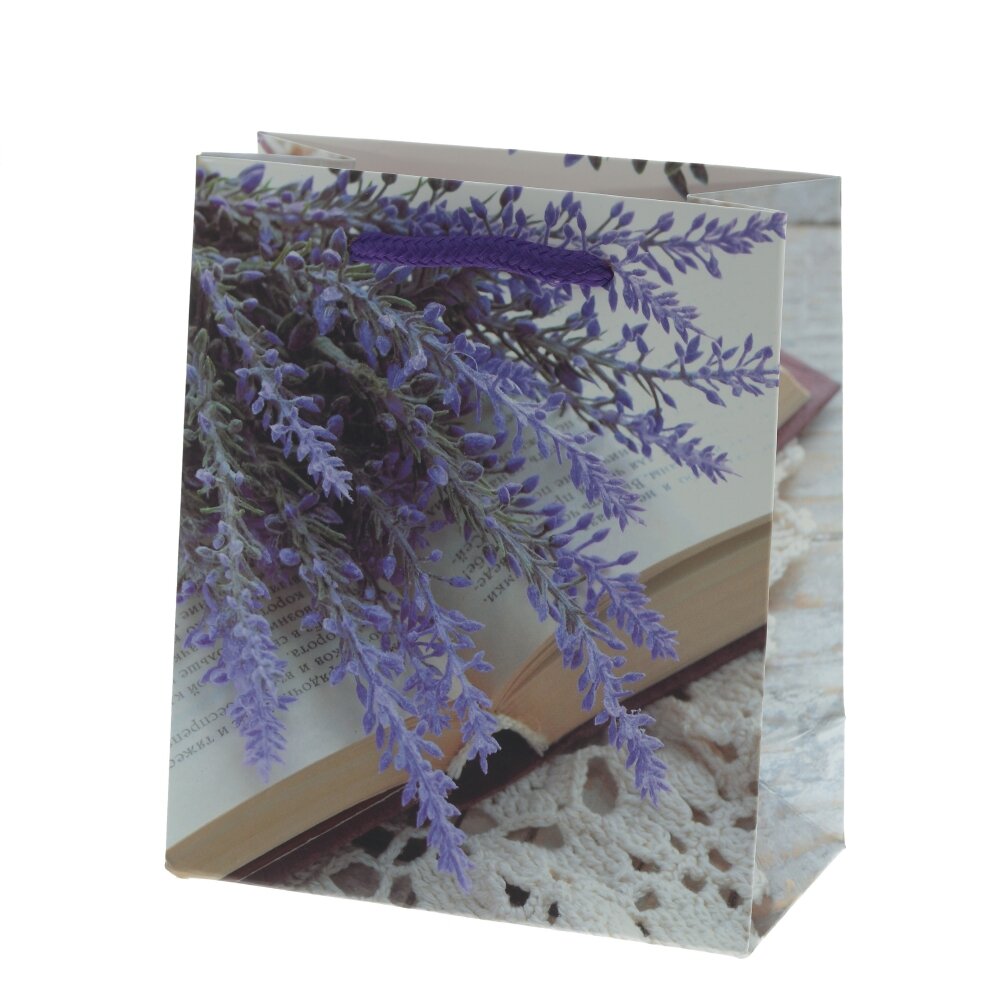 Пакет подарочный Лаванда 18х8,5х24см 4в. по цене 