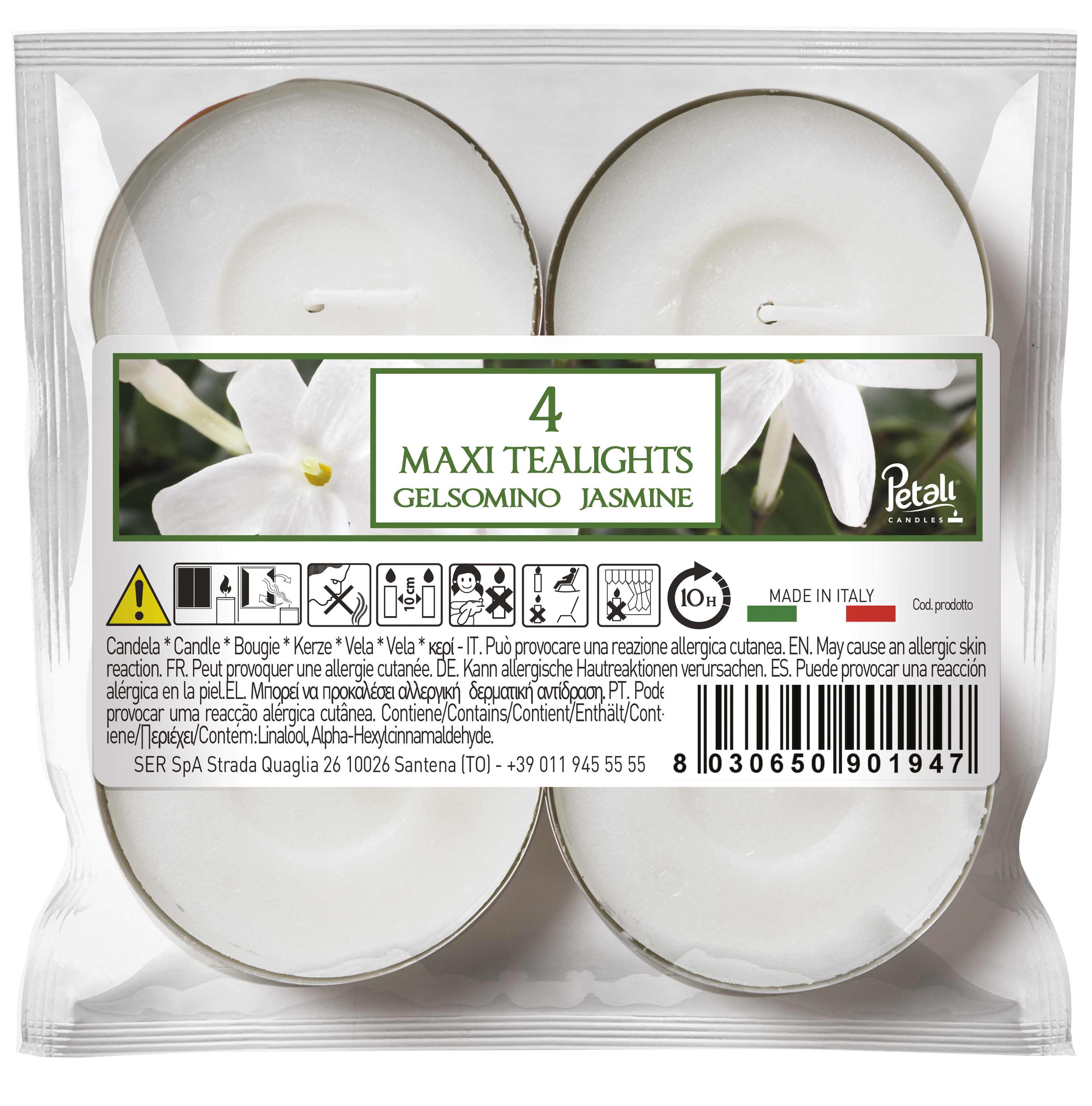 Свечи чайные Арома Петали Жасмин 4шт арт.ALM041028 по цене 