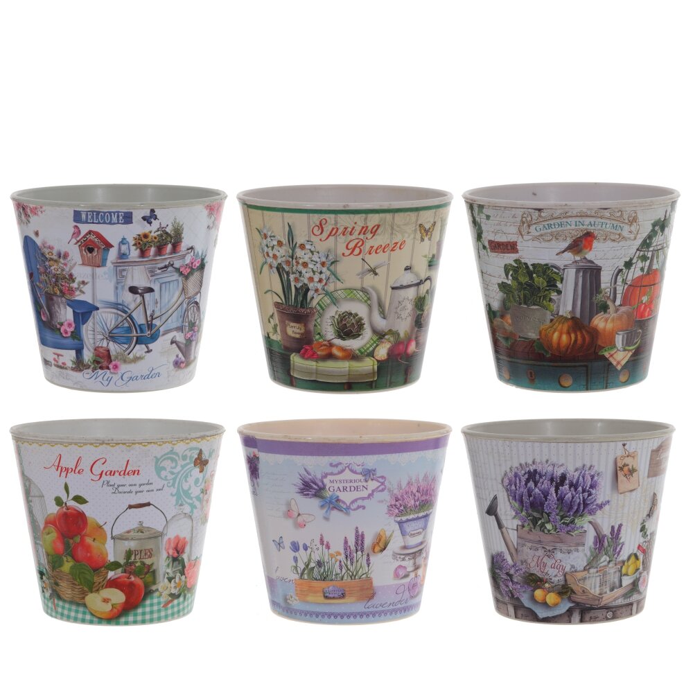 Кашпо Стаканчик 700мл 12х12х10,5см 6в. арт.768854 по цене 